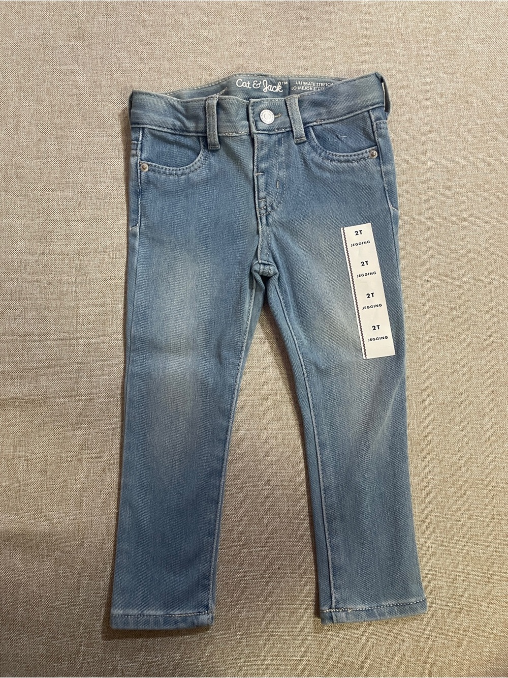 Cat & Jack Girls Light Blue Stretch Jeggings